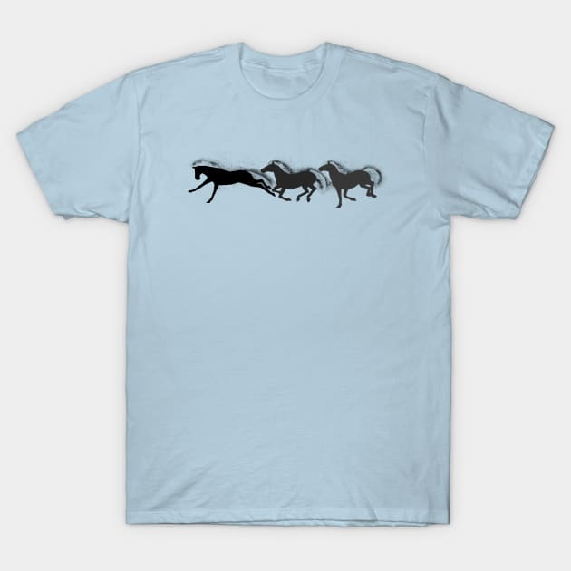 Shadow Horses T-Shirt by FalconArt